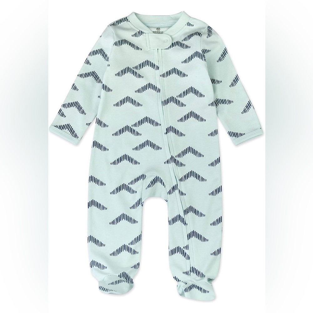 HonestBaby Baby Boys' Organic Cotton Footed Sleep & Play Pajamas